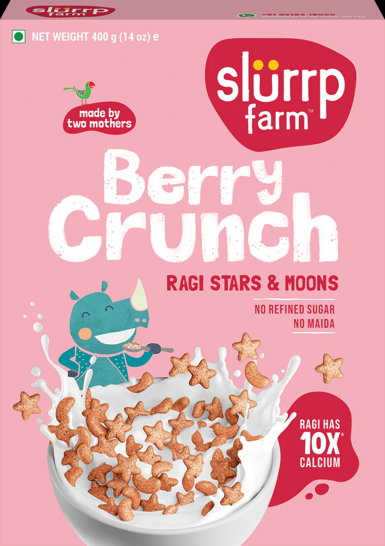 Slurrp Farm Berry Crunch - Ragi Stars and Moons 400gms