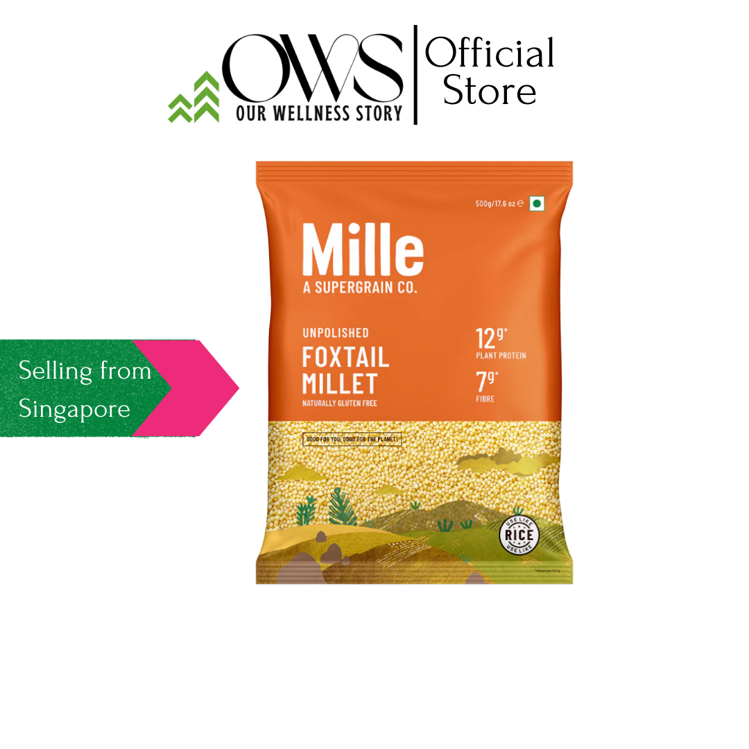 Mille  Gluten Free, Unpolished Millet Grains 500 gms ( Foxtail Millet, Barnyard Millet, Kodo Millet, Little Millet)