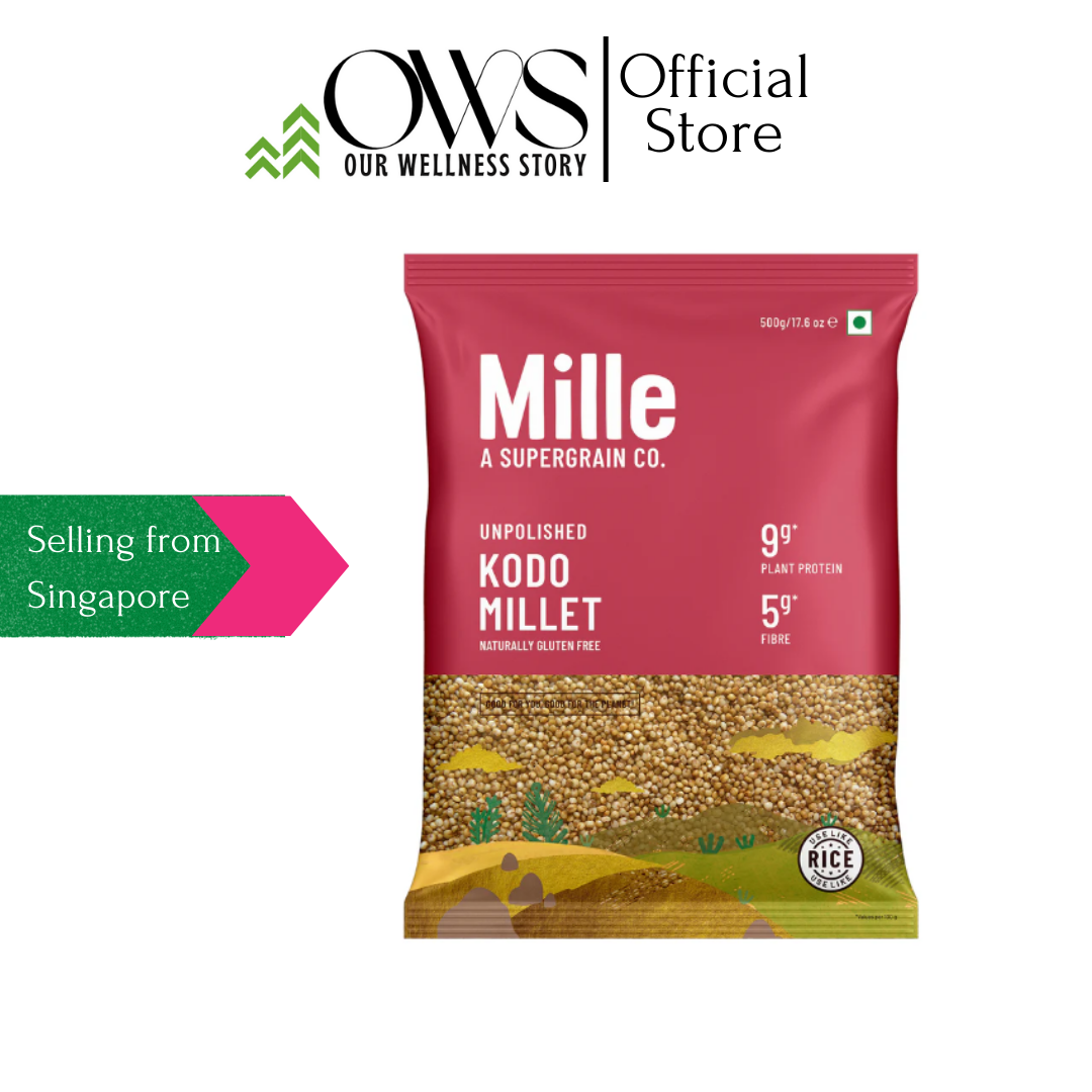 Mille  Gluten Free, Unpolished Millet Grains 500 gms ( Foxtail Millet, Barnyard Millet, Kodo Millet, Little Millet)