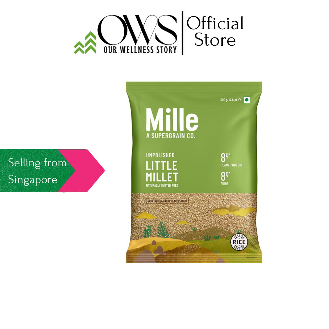 Mille  Gluten Free, Unpolished Millet Grains 500 gms ( Foxtail Millet, Barnyard Millet, Kodo Millet, Little Millet)