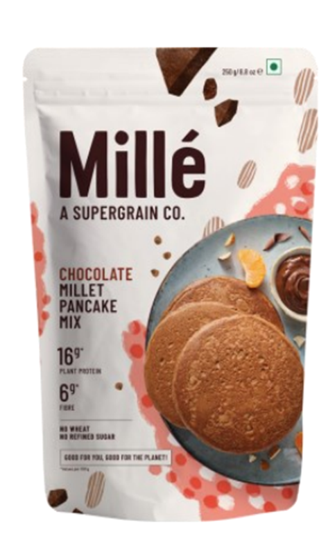 Slurrp farm / Mille Chocolate Protein Pancake Mix for adults  (250 gms) Loaded with plant based proteins