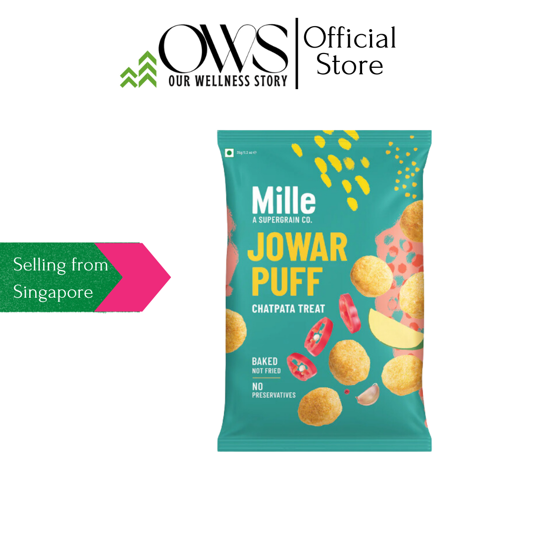 Slurrp Farm Mille - Millet Snack Puff / Cheese Balls / Jowar Puff (Cheese, Chatapata Treat & Magic Masala) - 35 gms