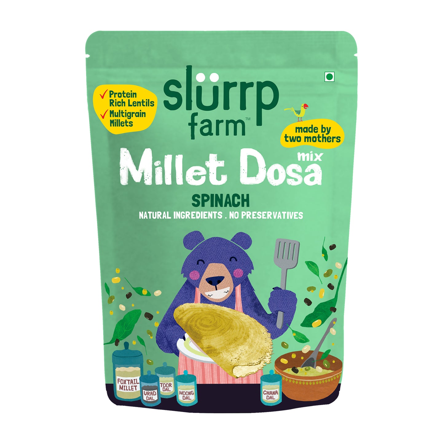 Slurrp Farm - Spinach Multigrain Millet Dosa Mix