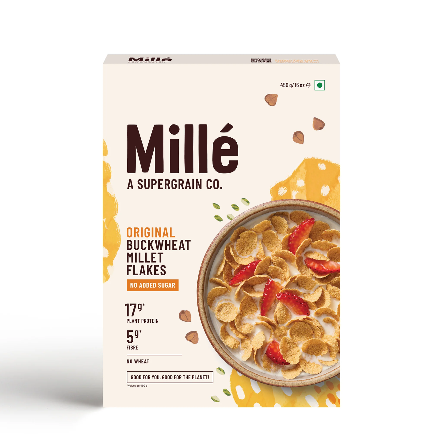 Millie Buckwheat Millet Flakes (Original) 450gms