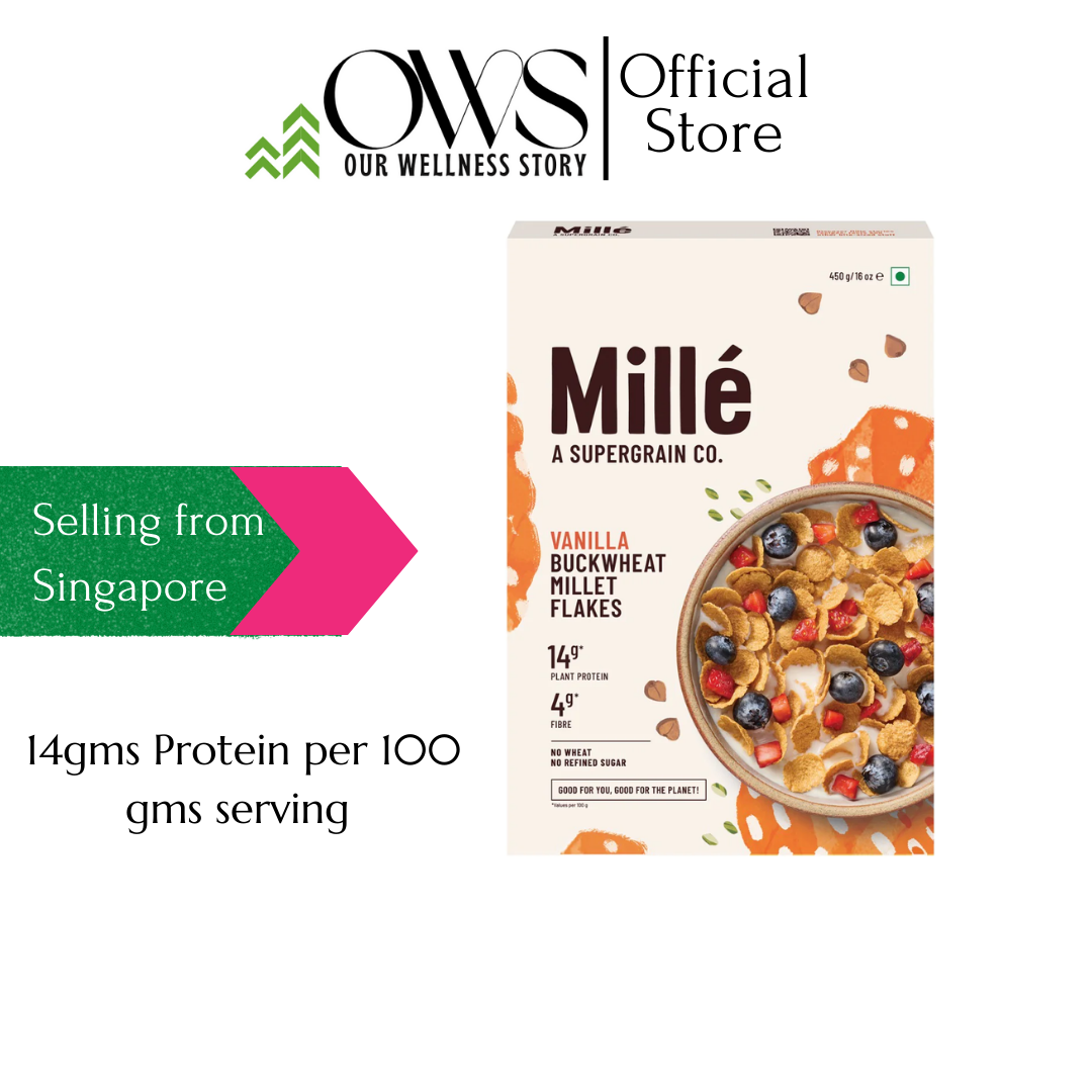 Millie Buckwheat Millet Flakes 450 gms (Vanilla)